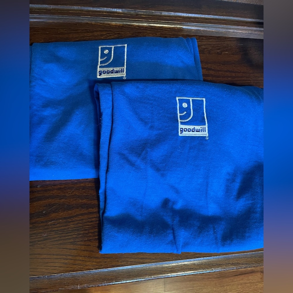 2 Blue Goodwill Employee T Shirts Unisex Extra Large